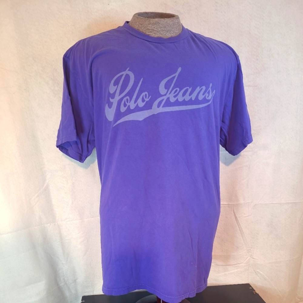 Ralph Lauren Polo Jeans Co T Shirt Mens XL Purple Relaxed Fit